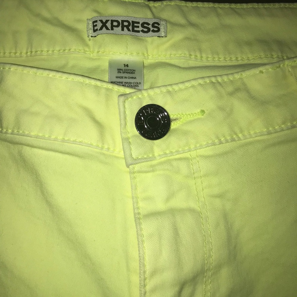 Express Neon Yellow Jeans